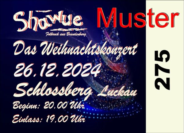 Konzertkarten für das Weihnachtskonzer in Luckau